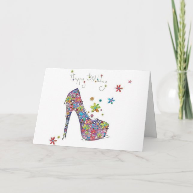 Tarjeta Feliz cumpleaños Stiletto Card (Anverso)