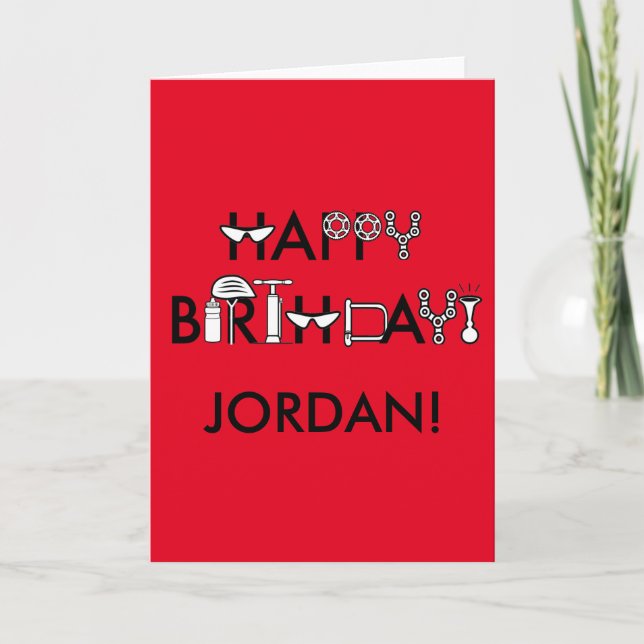 Tarjeta Feliz cumpleaños Stylized y personalizado (Anverso)