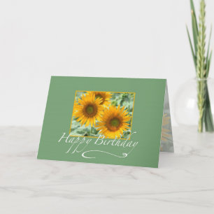 Tarjeta Feliz cumpleaños Sunflower