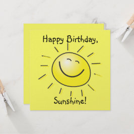 Tarjeta ¡Feliz cumpleaños, Sunshine!