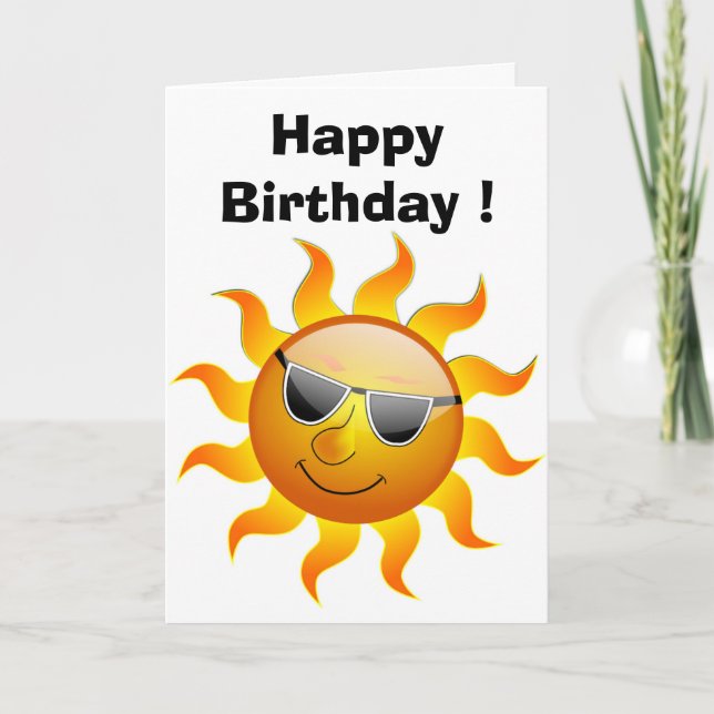 TARJETA "FELIZ CUMPLEAÑOS" SUNSHINE EN GUAY (Anverso)