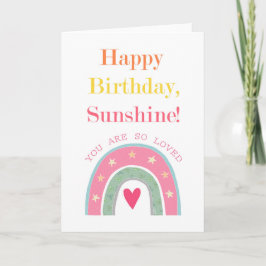 Tarjeta Feliz cumpleaños Sunshine eres tan querido arco ir