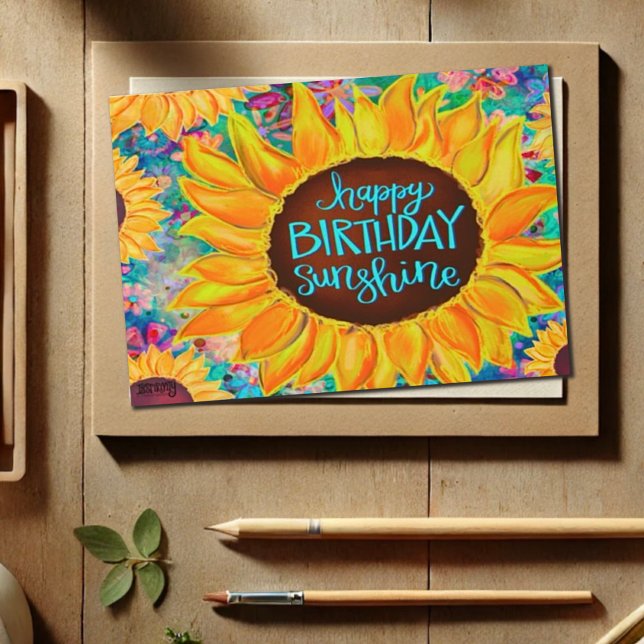 Tarjeta Feliz cumpleaños Sunshine hermosa Bonito de moda (Subido por el creador)