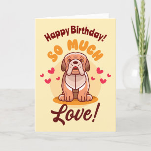 Tarjeta Feliz cumpleaños, tanto perro de amor