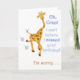 Tarjeta ¡Feliz cumpleaños tardío!
