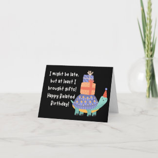 Tarjeta Feliz cumpleaños tardío