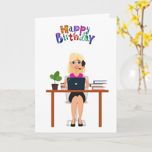 TARJETA FELIZ CUMPLEAÑOS **TARJETA DE COLABORADOR FAVORITA (flor amarilla)
