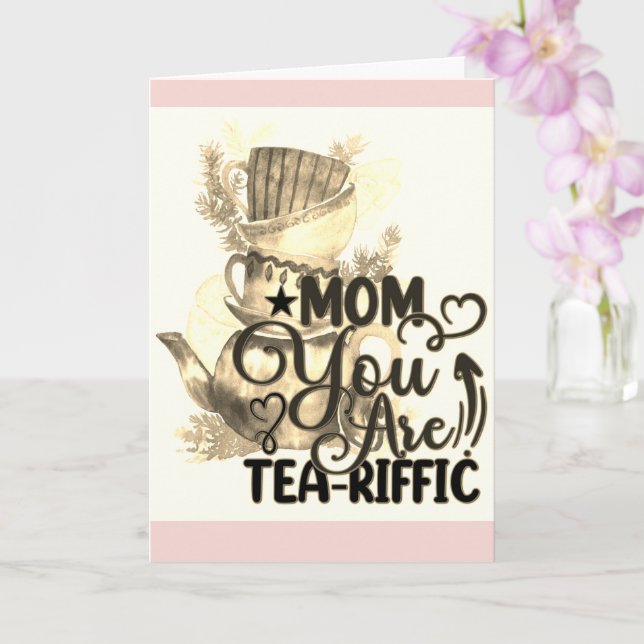 Tarjeta Feliz cumpleaños Tea Love Mom Funny Pun (Orquídea)