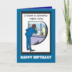 Tarjeta Feliz cumpleaños, tengo una ventana