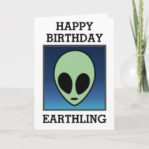 Tarjeta Feliz Cumpleaños Terrícola