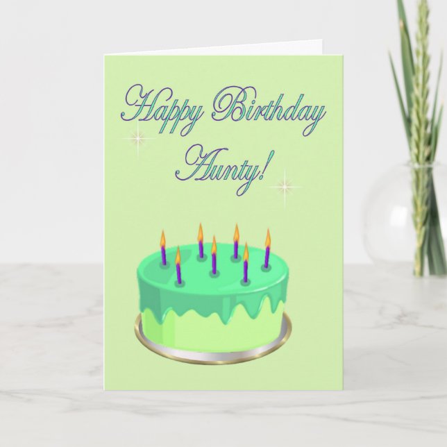 Tarjeta Feliz cumpleaños Tía Tía de cumpleaños saludos (Anverso)