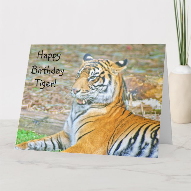 Tarjeta Feliz cumpleaños Tiger (Anverso)