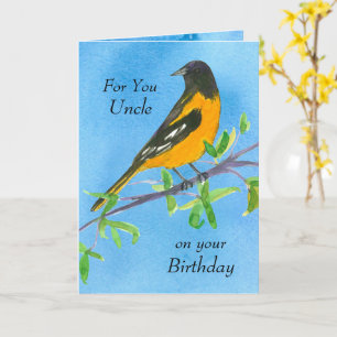 Tarjeta Feliz cumpleaños, tío Baltimore Oriole