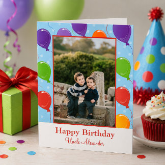 Tarjeta Feliz Cumpleaños Tío Globos Foto