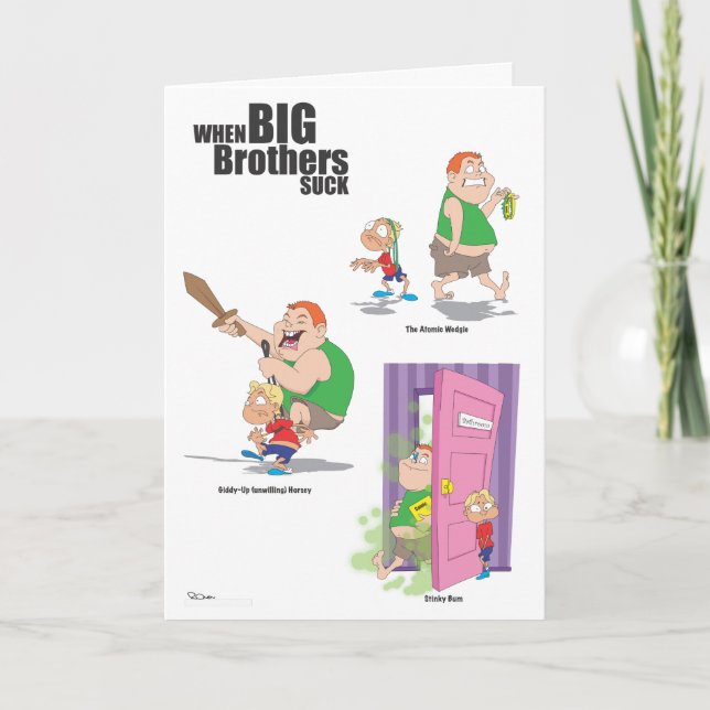 Tarjeta Feliz cumpleaños (tirón) Brother (Anverso)