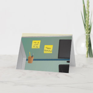 Tarjeta ¡Feliz cumpleaños, todos nosotros! Cubículo de la