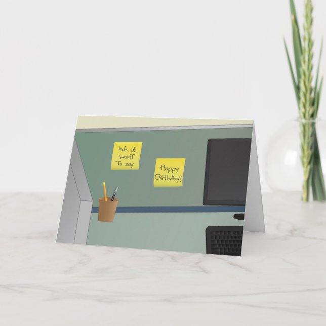 Tarjeta ¡Feliz cumpleaños, todos nosotros! Cubículo de la (Anverso)