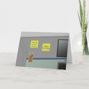 Tarjeta ¡Feliz cumpleaños, todos nosotros! Cubículo de la