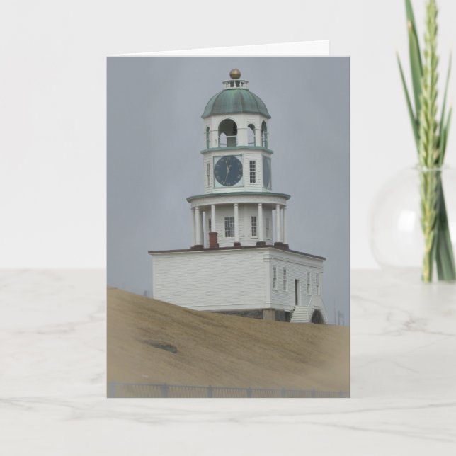 Tarjeta Feliz cumpleaños - torre de reloj (Anverso)