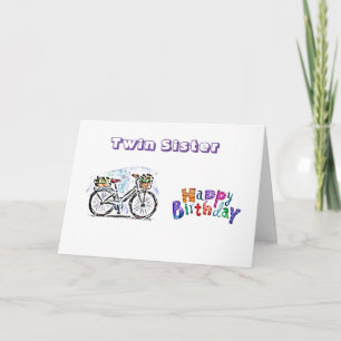 TARJETA FELIZ CUMPLEAÑOS **TWIN** DISFRUTE DEL VIAJE