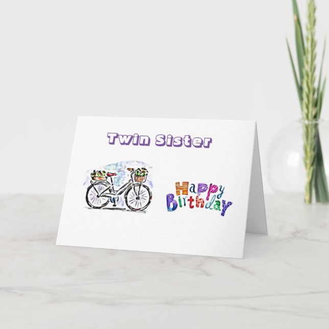 TARJETA FELIZ CUMPLEAÑOS **TWIN** DISFRUTE DEL VIAJE (Anverso)