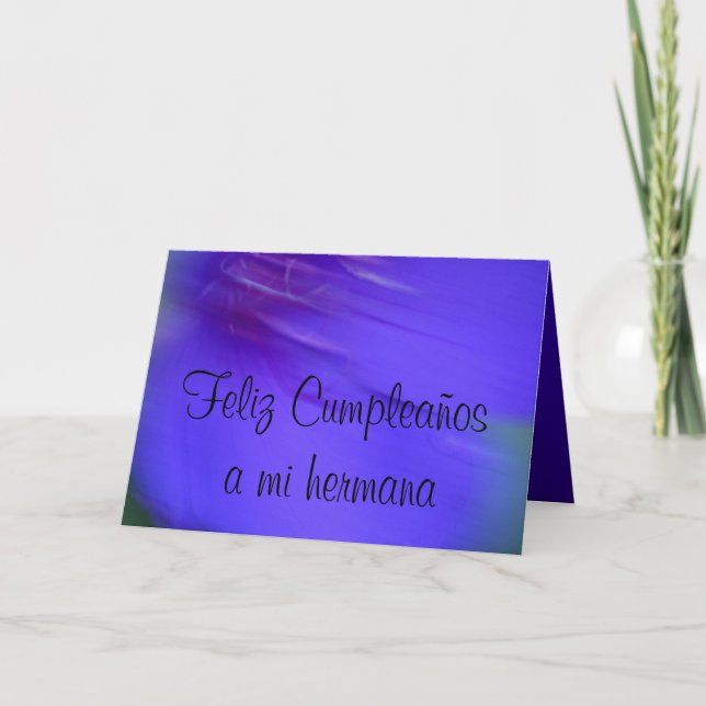 Tarjeta - Feliz Cumpleaños un hermana del MI (Anverso)
