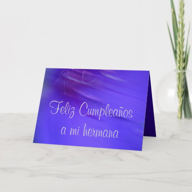 Tarjeta - Feliz Cumpleaños un hermana del MI (Anverso)