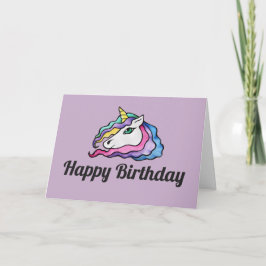 Tarjeta Feliz cumpleaños Unicorn
