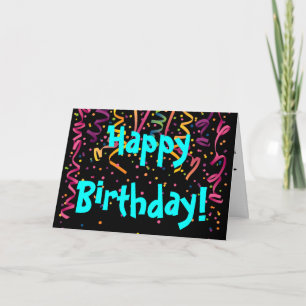 Tarjeta Feliz cumpleaños Unisex Super Confetti Card
