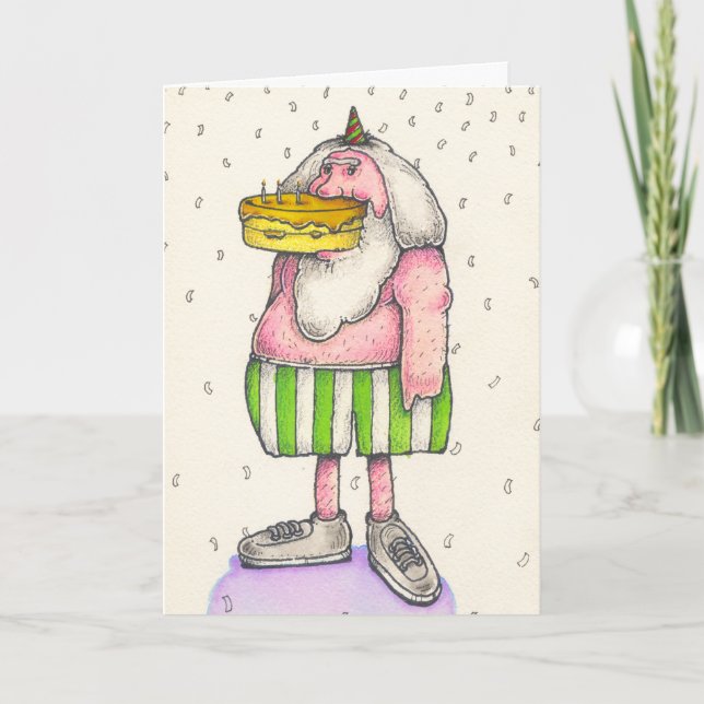 Tarjeta Feliz cumpleaños usted animal (Anverso)