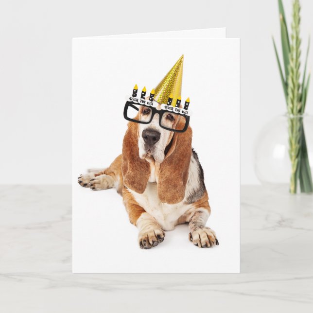 Tarjeta Feliz cumpleaños usted perro viejo (Anverso)