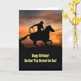 Tarjeta Feliz Cumpleaños Vaquero del Oeste