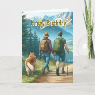 Tarjeta Feliz cumpleaños, ve a caminar