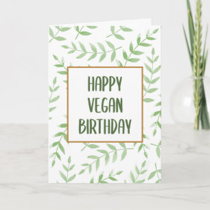 Tarjeta Feliz cumpleaños vegano