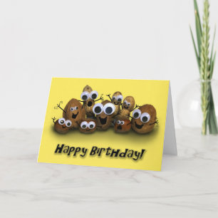 Tarjeta Feliz cumpleaños, vete nueces