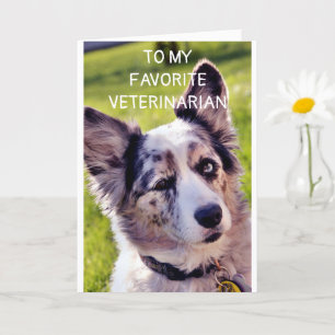 TARJETA FELIZ CUMPLEAÑOS **VETERINARIO FAVORITO**