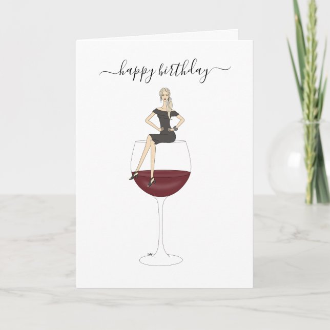 Tarjeta Feliz cumpleaños - Vidrio (Anverso)