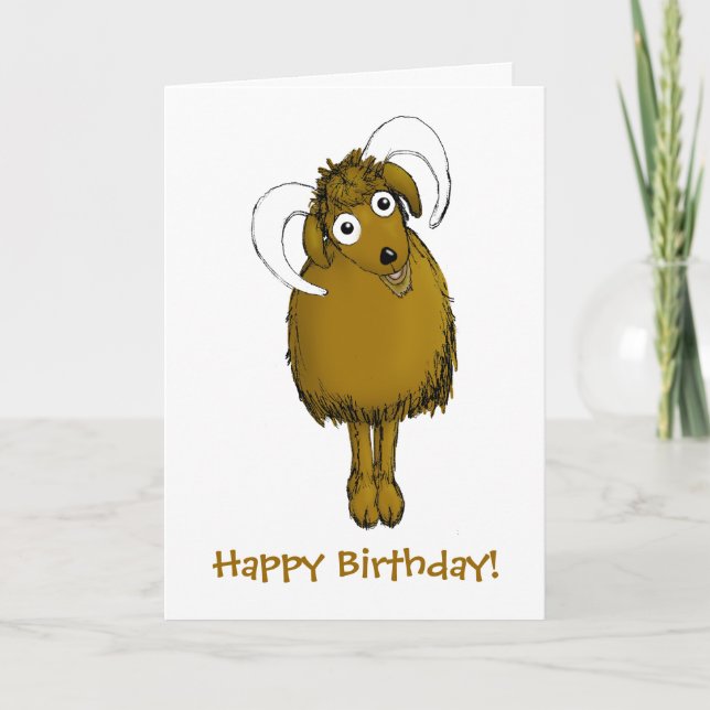 Tarjeta ¡Feliz cumpleaños, vieja cabra! (Anverso)