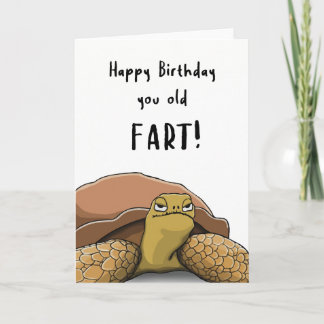 Tarjeta Feliz cumpleaños, viejo pedo - divertidísima tortu