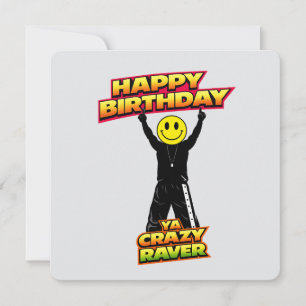 Tarjeta Feliz cumpleaños viejo raver divertido chiste tarj