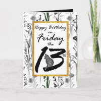Feliz cumpleaños viernes, 13ª flor de gato negro