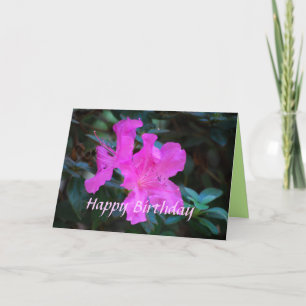 Tarjeta Feliz cumpleaños Violet Azaleas Card
