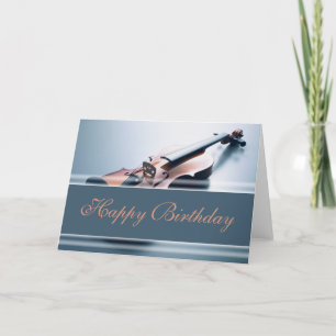 Tarjeta Feliz cumpleaños - Violín