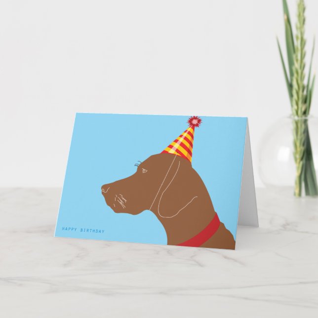 Tarjeta ¡Feliz cumpleaños Vizsla Boy! (Anverso)
