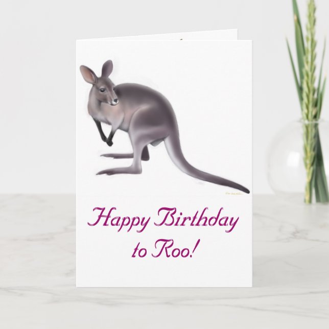 Tarjeta Feliz cumpleaños Wallaby Card (Anverso)