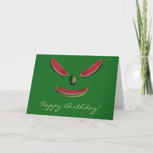 Tarjeta Feliz cumpleaños Watermelon Face
