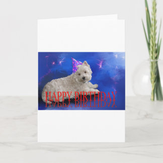 Tarjeta Feliz cumpleaños Westie