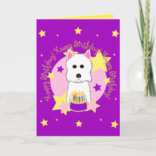 Tarjeta Feliz cumpleaños Westie