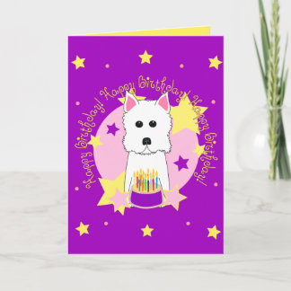 Tarjeta Feliz cumpleaños Westie