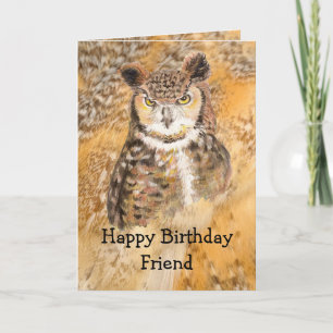 Tarjeta Feliz cumpleaños Wild & Crazy Friend Watercolor Ow
